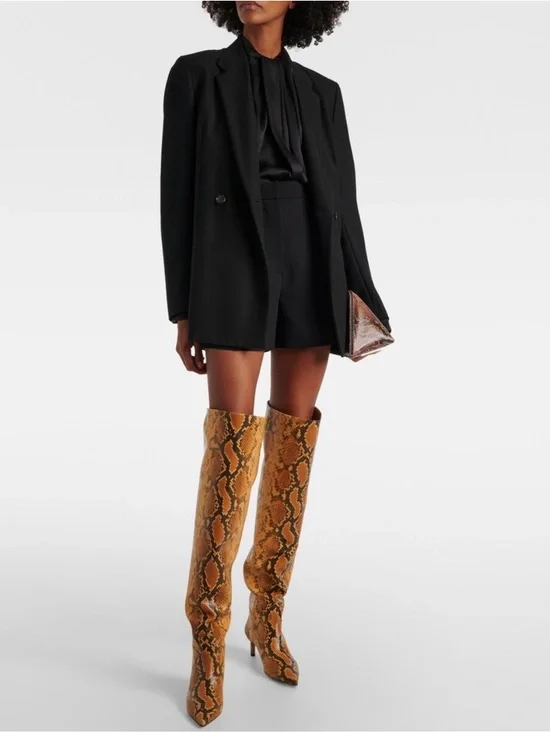 Ulla Johnson Amber Python Knee-High Boots - Picture 8 of 8